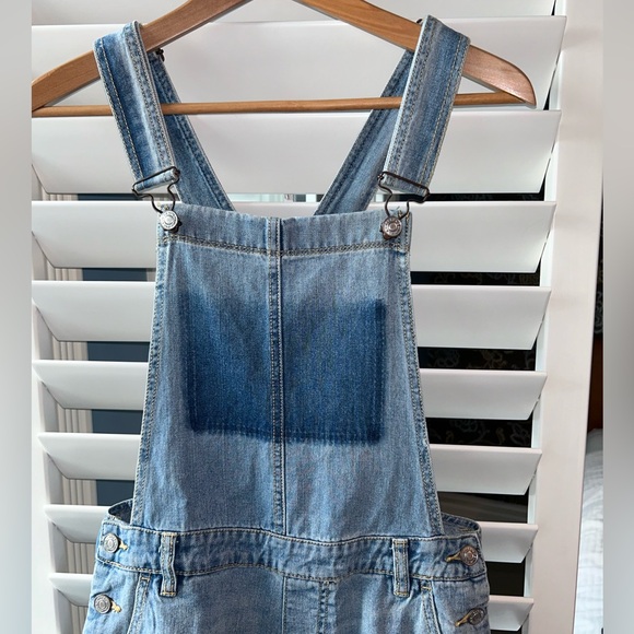 Pacsun Denim Blue Overall Shorts - Picture 2 of 5